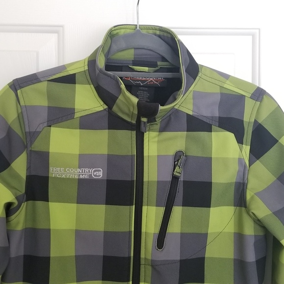 Free Country men's green checkered jacket size M - Picture 2 of 7